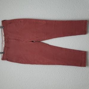 J.Crew Salmon Denim Pants; Size 33x30